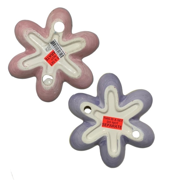 Easter Egg Display Candy Dishes Ceramic 9 inch Multipurpose Multicolor Set of 2 - Picture 7 of 12